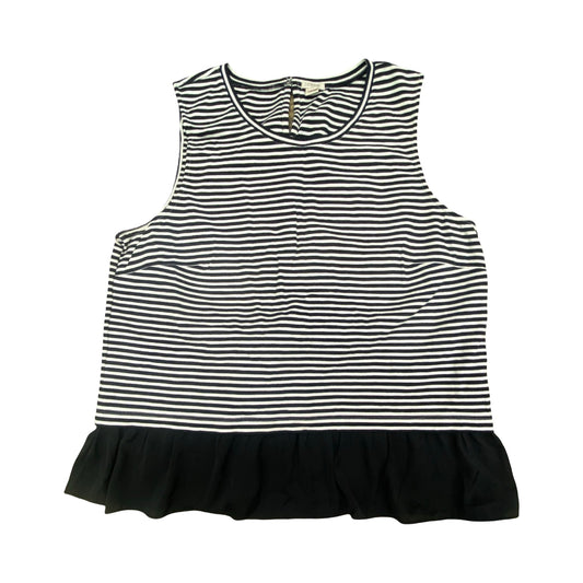 Top Sleeveless By J. Crew In Striped Pattern, Size:L