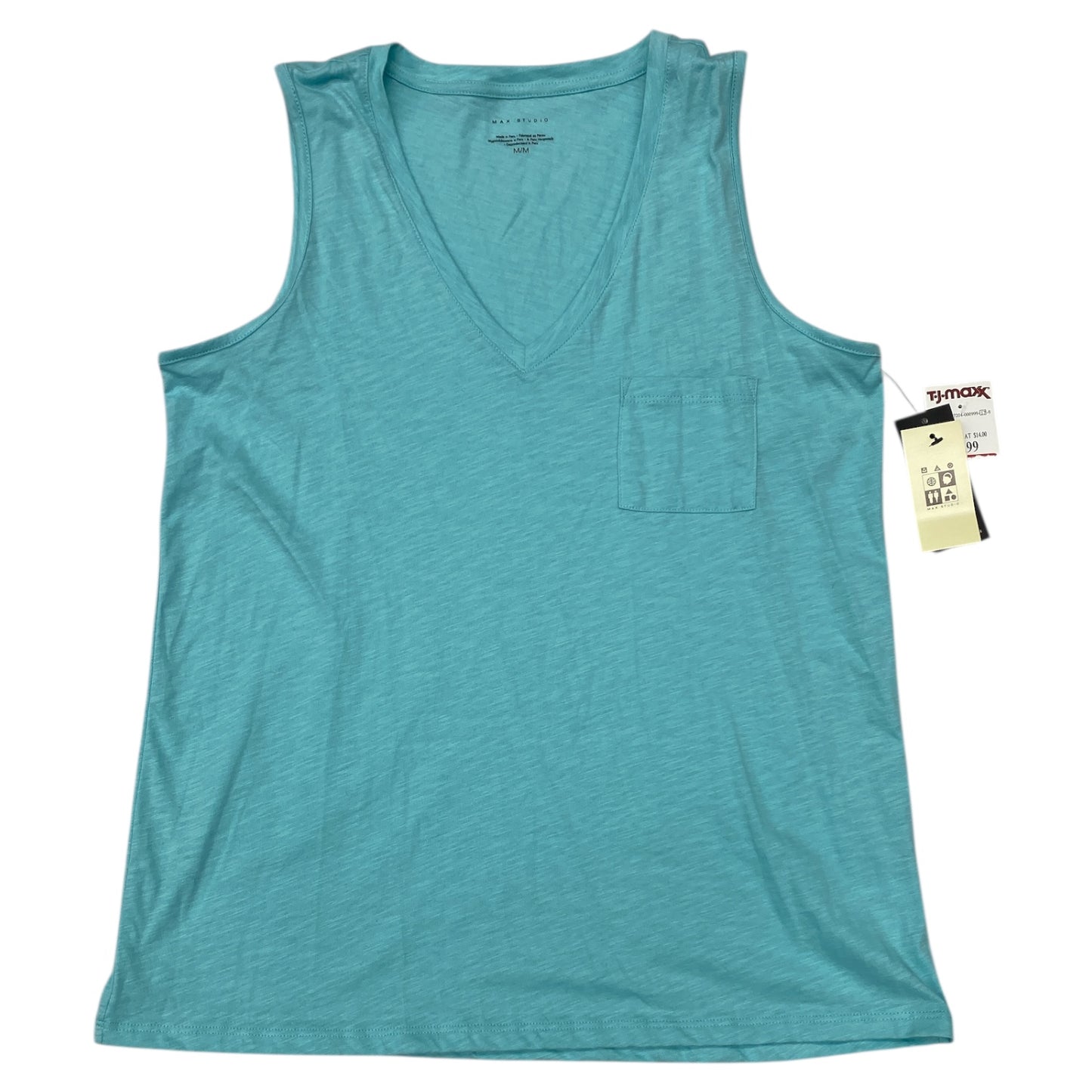 Top Sleeveless By Max Studio In Blue, Size:M