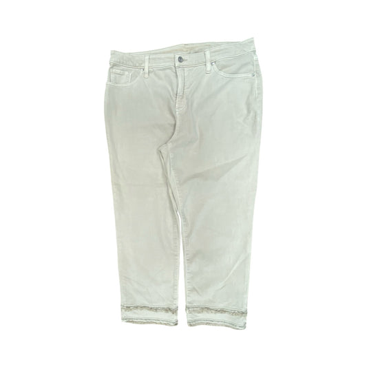Jeans Cropped By Chicos In Beige, Size:14