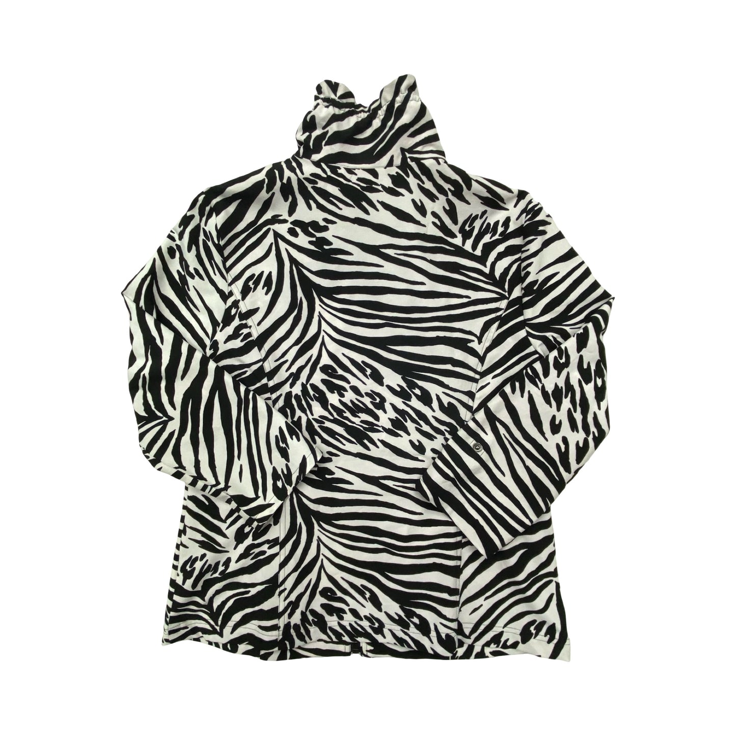 Jacket Denim By Zenergy By Chicos In Black & White, Size:M
