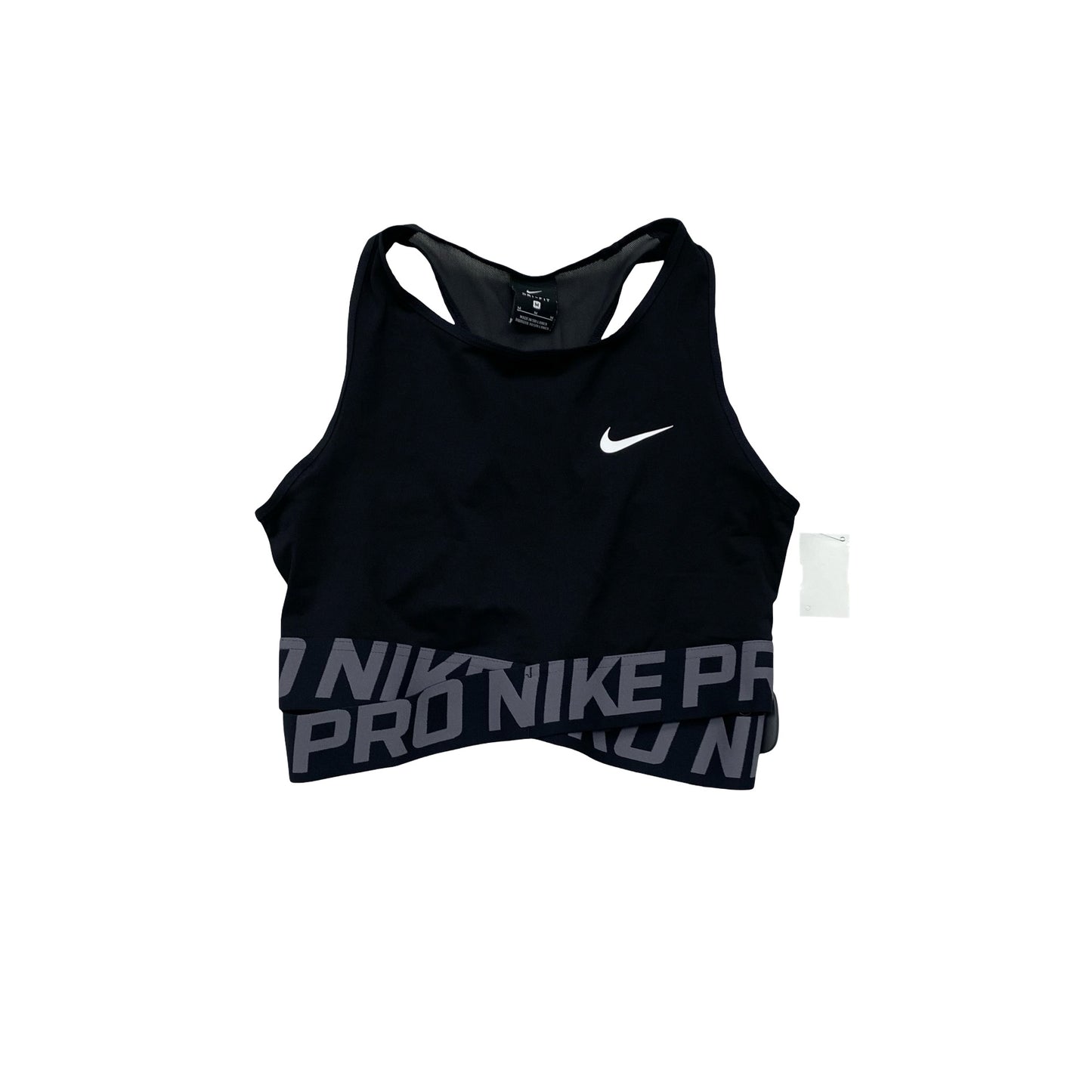 Athletic Bra By Nike In Black & Grey, Size:M