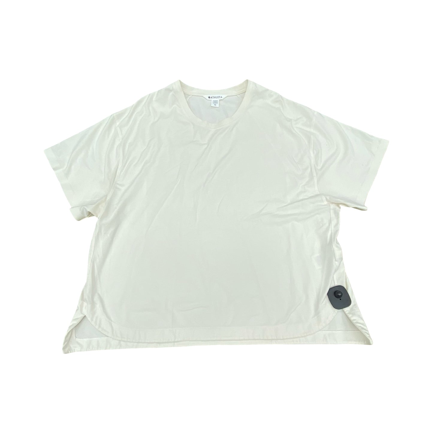 Athletic Top Ss By Athleta In Cream, Size:Xl