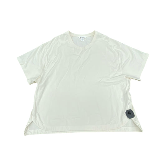 Athletic Top Ss By Athleta In Cream, Size:Xl