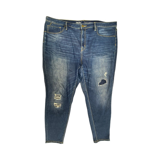 Jeans Jeggings By Cmc In Blue Denim, Size:18