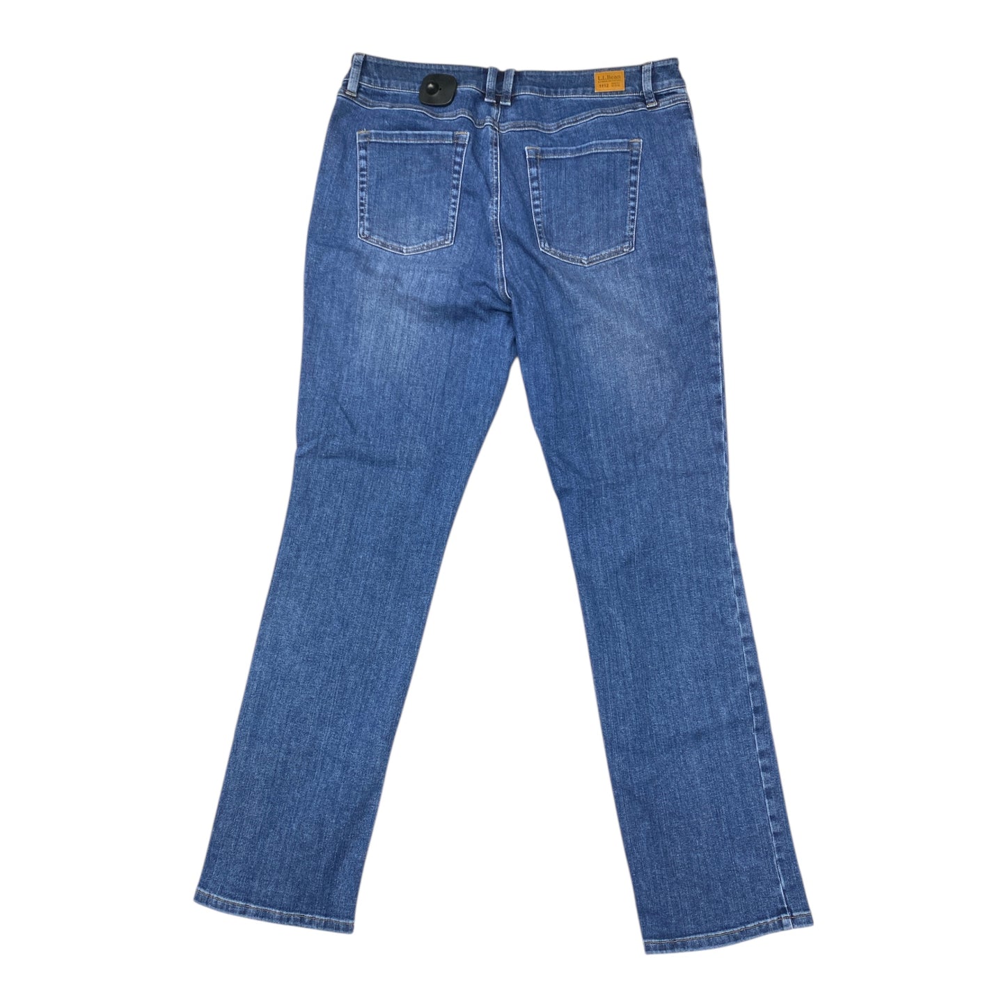 Jeans Straight By L.L. Bean In Blue Denim, Size:14