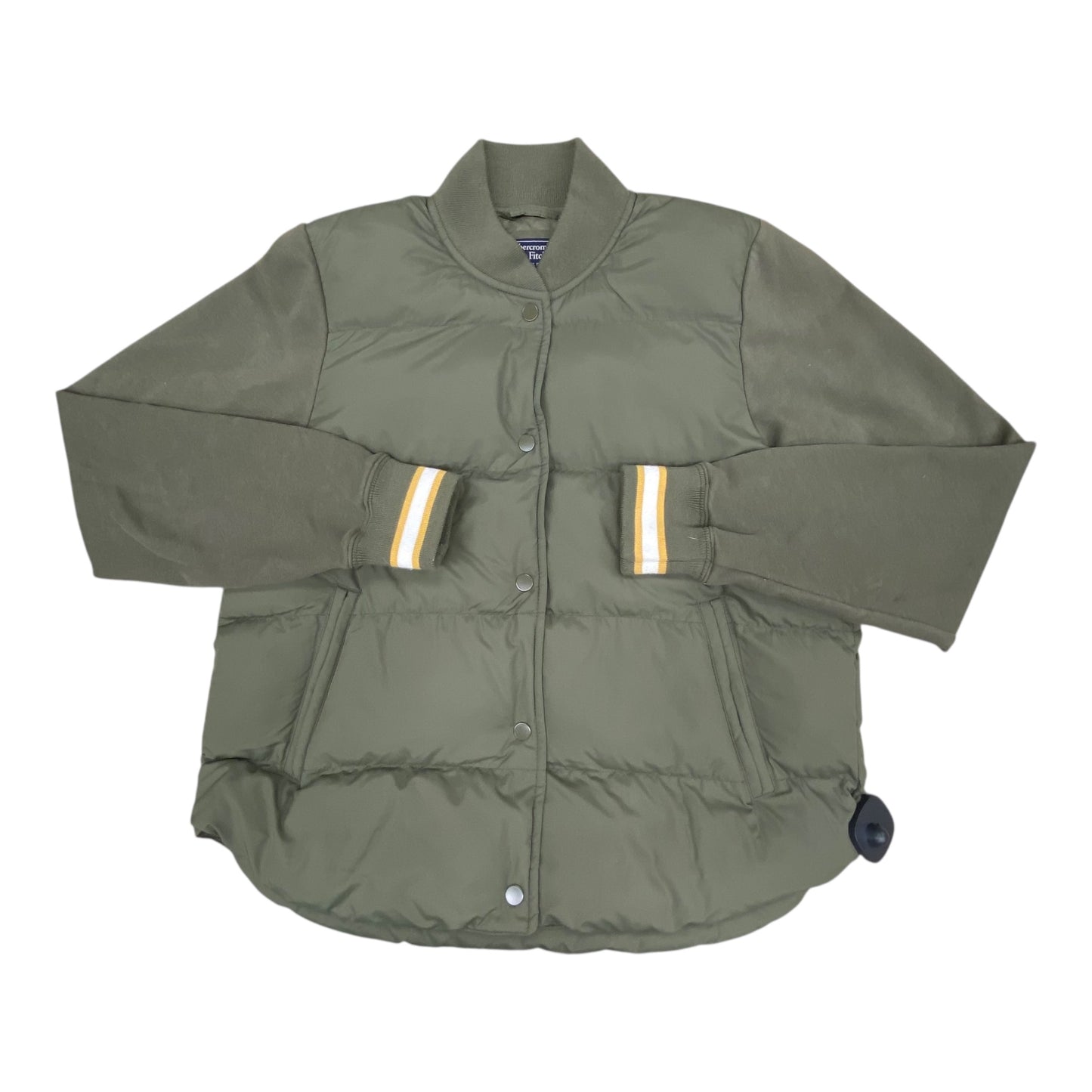 Jacket Puffer & Quilted By Abercrombie And Fitch In Green, Size:M