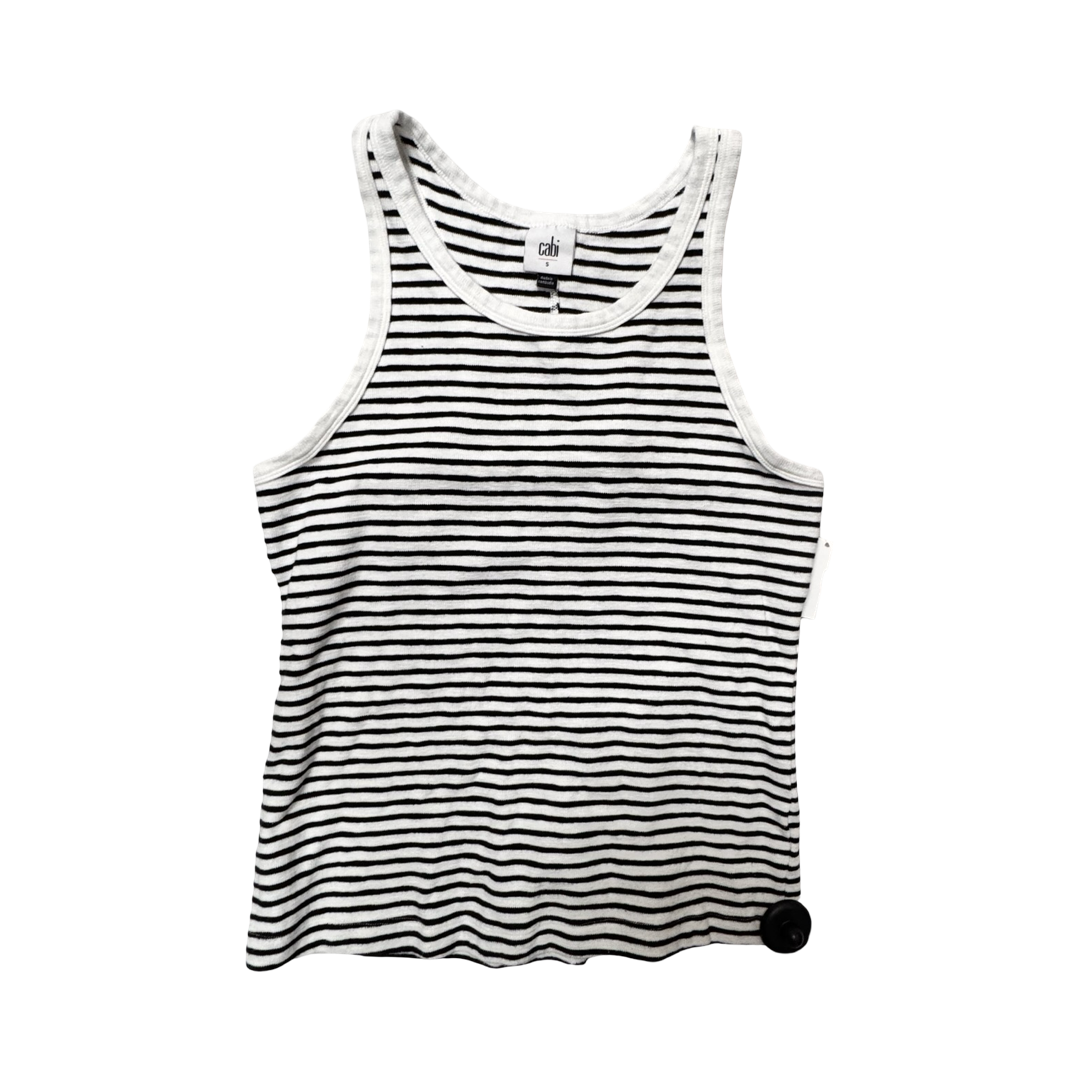 Top Sleeveless Basic By Cabi In Striped Pattern, Size:S