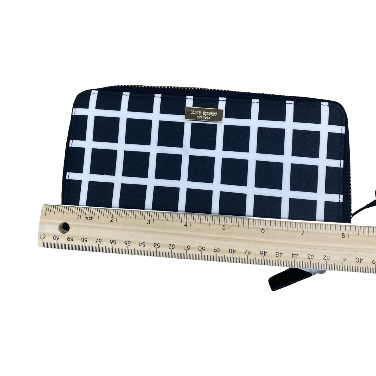 Wallet Designer By Kate Spade In Black & White, Size:Large