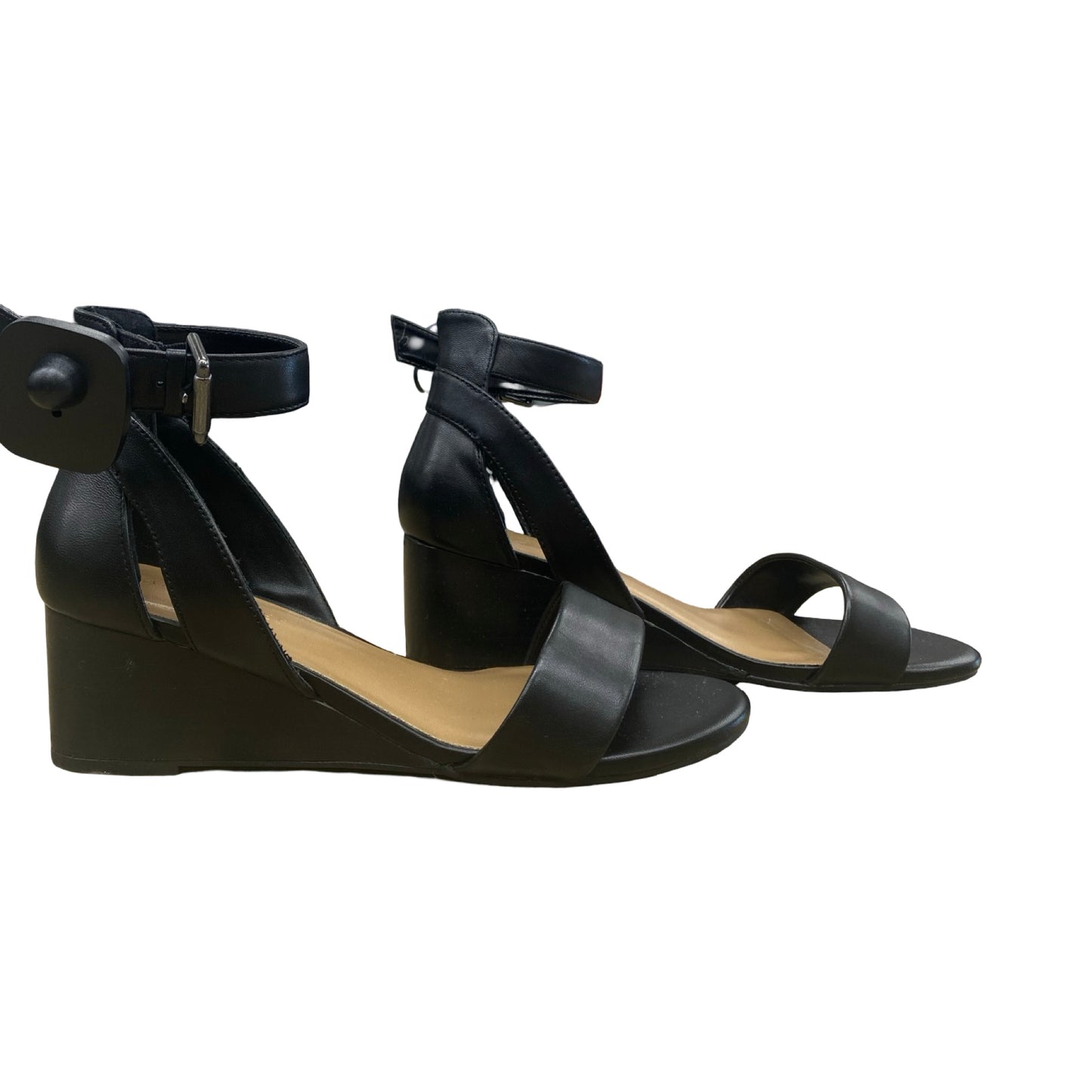 Sandals Heels Wedge By Aerosoles In Black, Size:8.5
