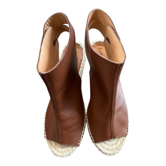 Shoes Heels Wedge By BETTYE MULLER In Brown & Tan, Size:8
