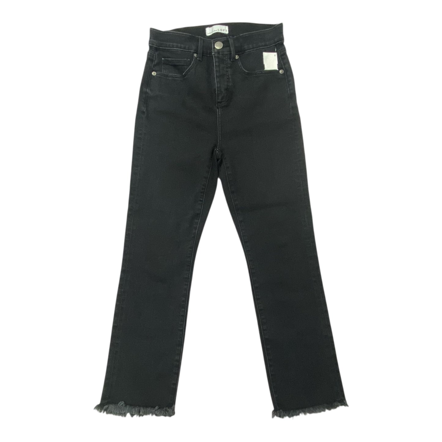 Jeans Straight By Loft In Black, Size:0