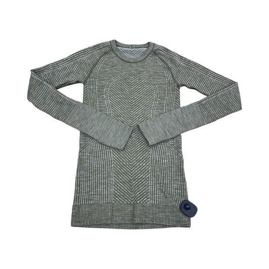 Athletic Top Ls Crewneck By Lululemon In Green, Size:S