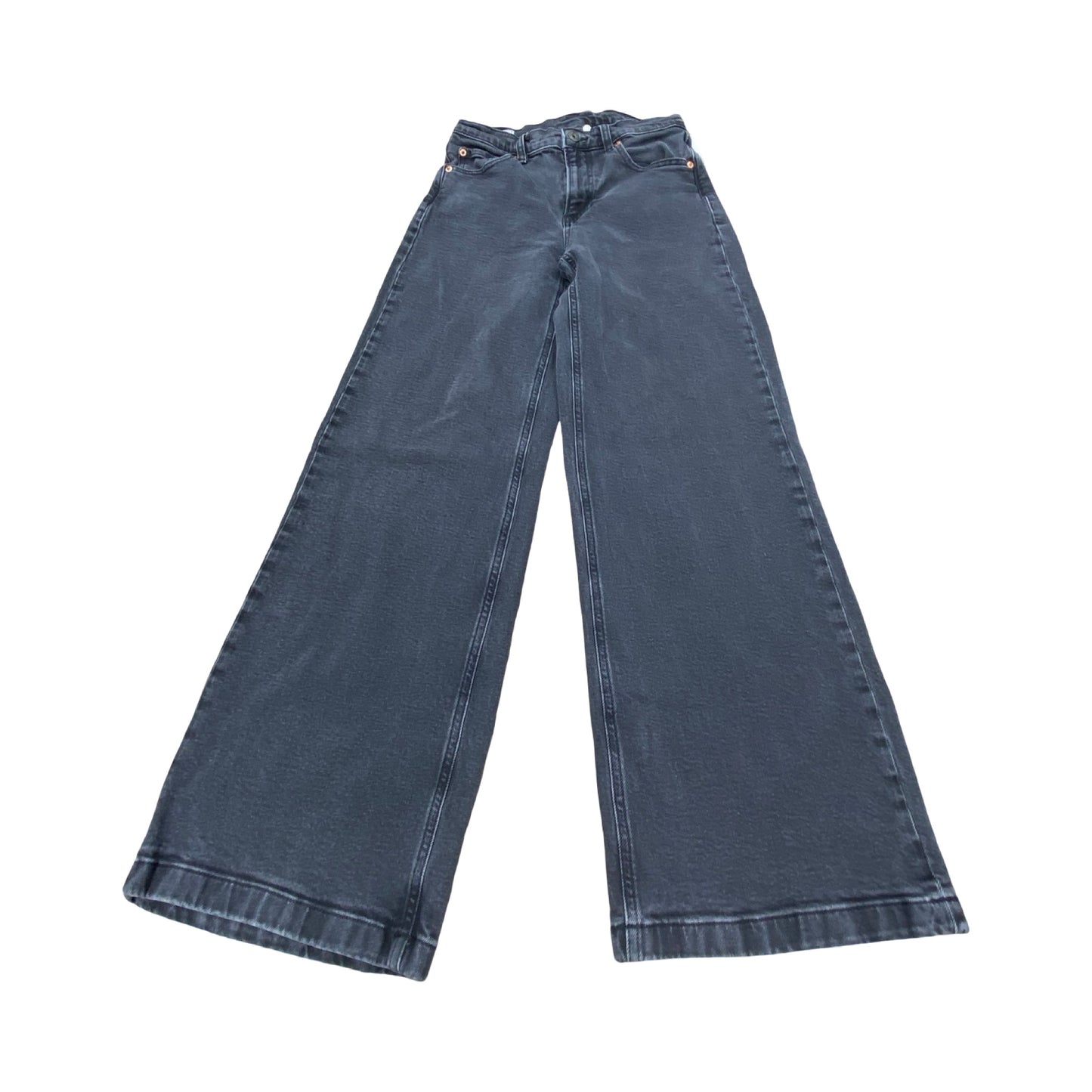 Jeans Wide Leg By Gap In Black Denim, Size:4