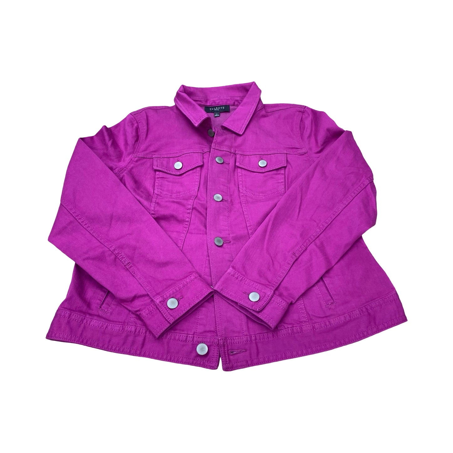 Jacket Denim By Talbots In Purple, Size:22Womens