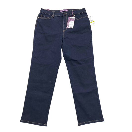 Jeans Straight By Gloria Vanderbilt In Blue Denim, Size:14