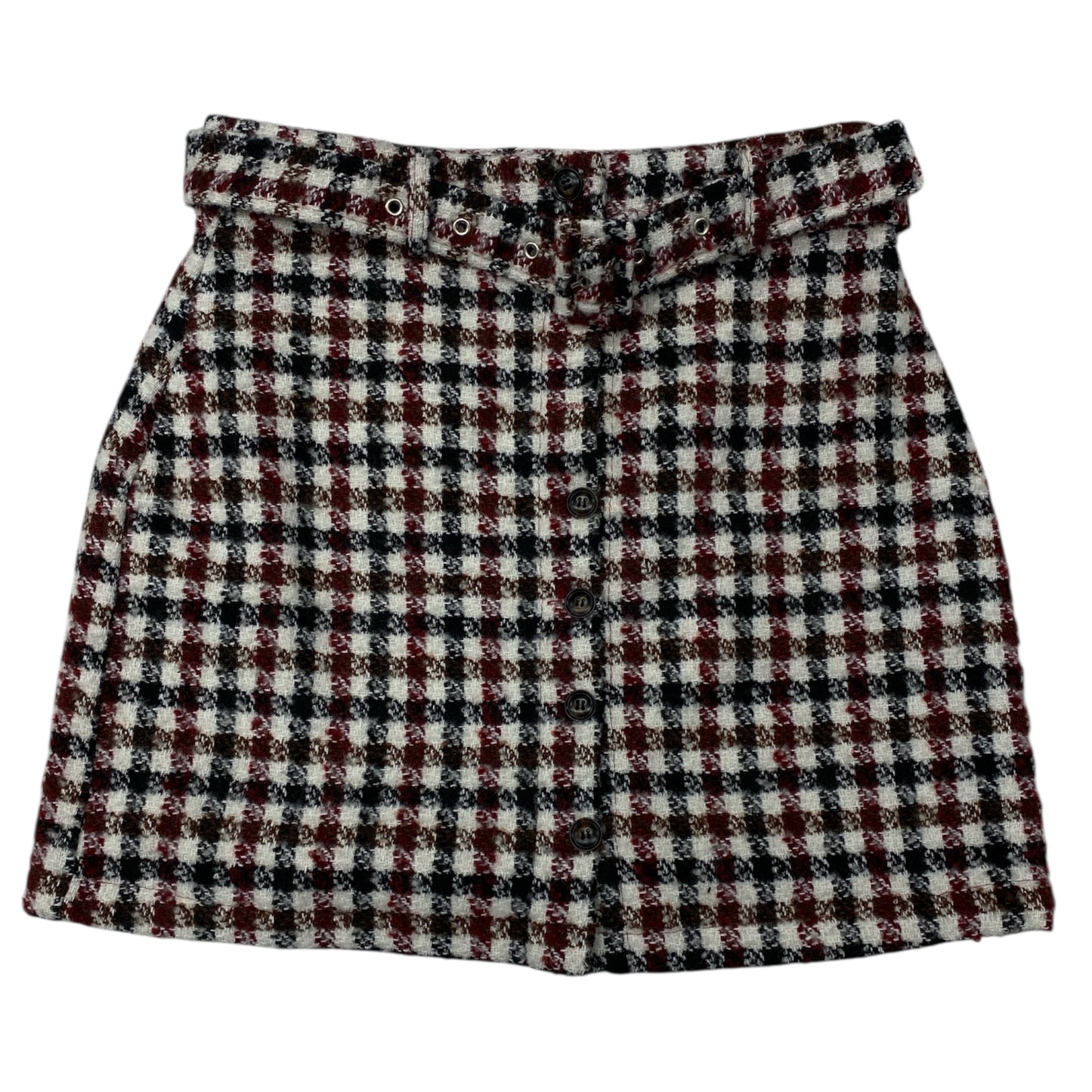 Skirt Mini & Short By Hyfve In Plaid Pattern, Size:L