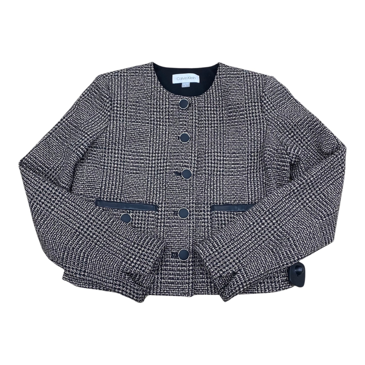 Blazer By Calvin Klein In Black & Brown, Size:6