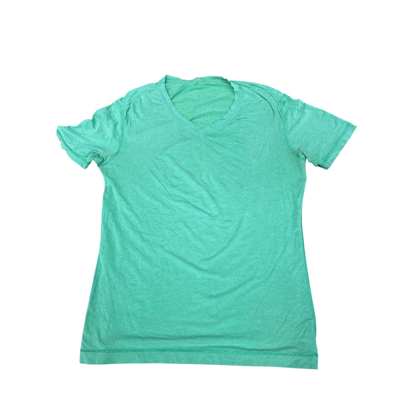 Athletic Top Ss By Lululemon In Green, Size:Xl