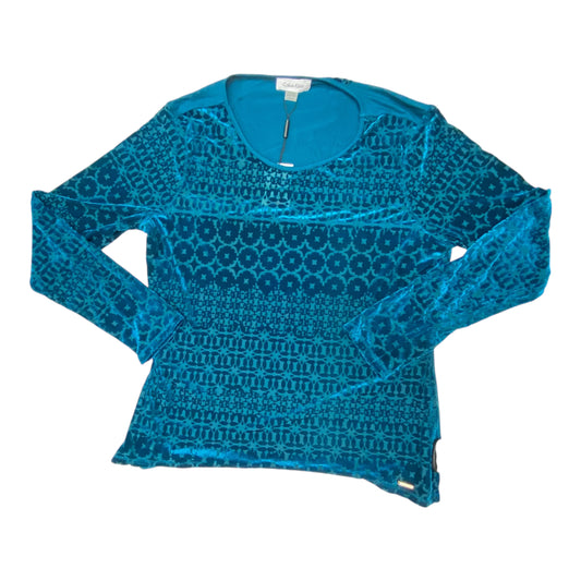 Top Ls By Calvin Klein In Blue, Size:L