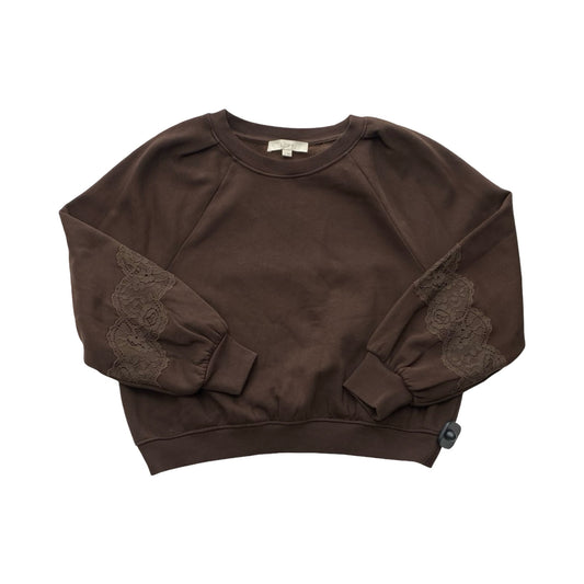 Sweatshirt Crewneck By Loft In Brown, Size:Xs