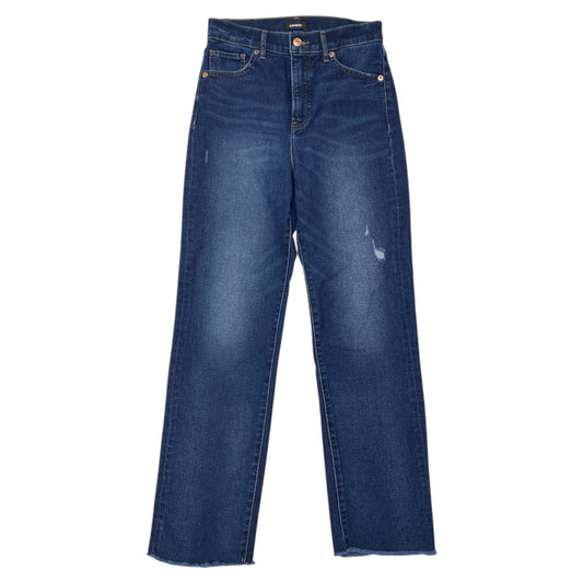 Jeans Straight By Express In Blue Denim, Size:2