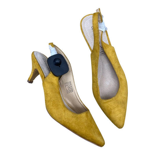 Shoes Heels Kitten By Cmc In Yellow, Size:7