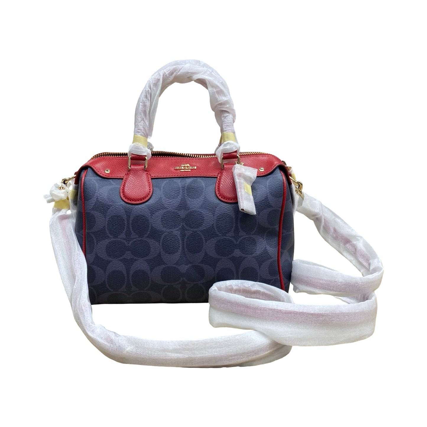 Handbag Designer By Coach In Blue & Red (as is see photos). Size:Small