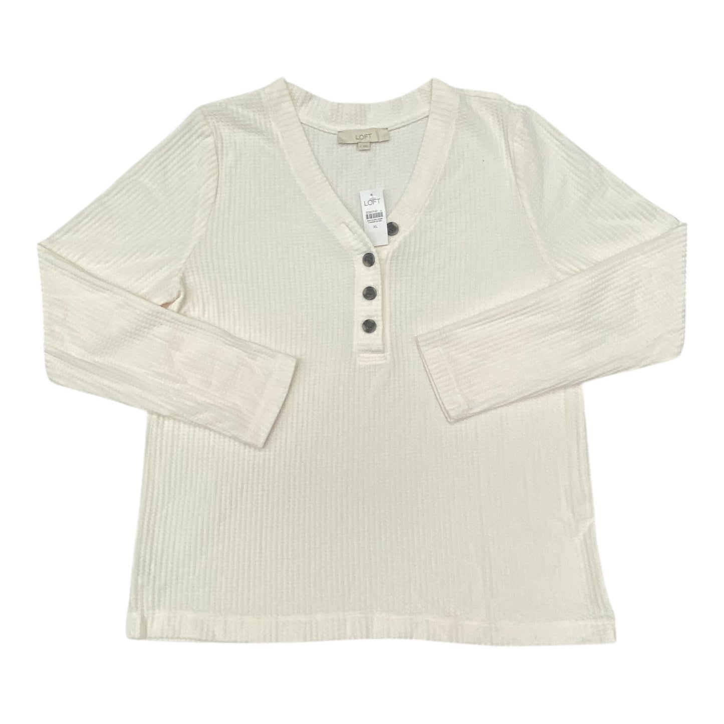Top Ls By Loft In Cream, Size:Xl