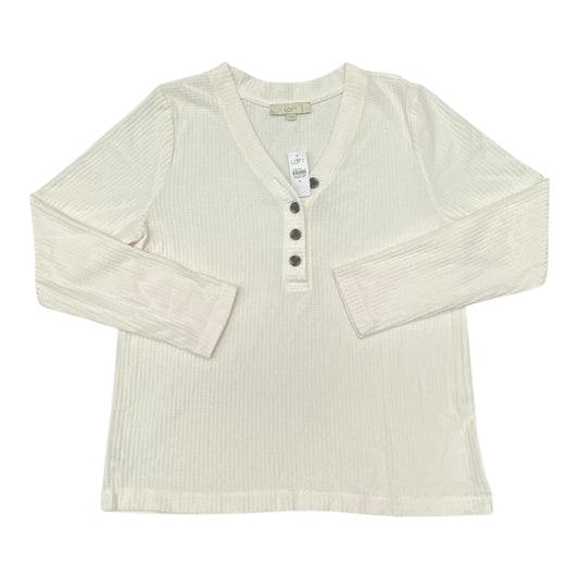 Top Ls By Loft In Cream, Size:Xl