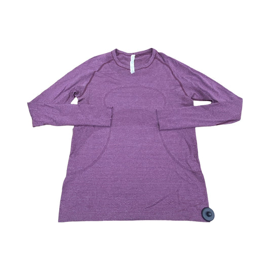 Athletic Top Ls Crewneck By Lululemon In Purple, Size:12