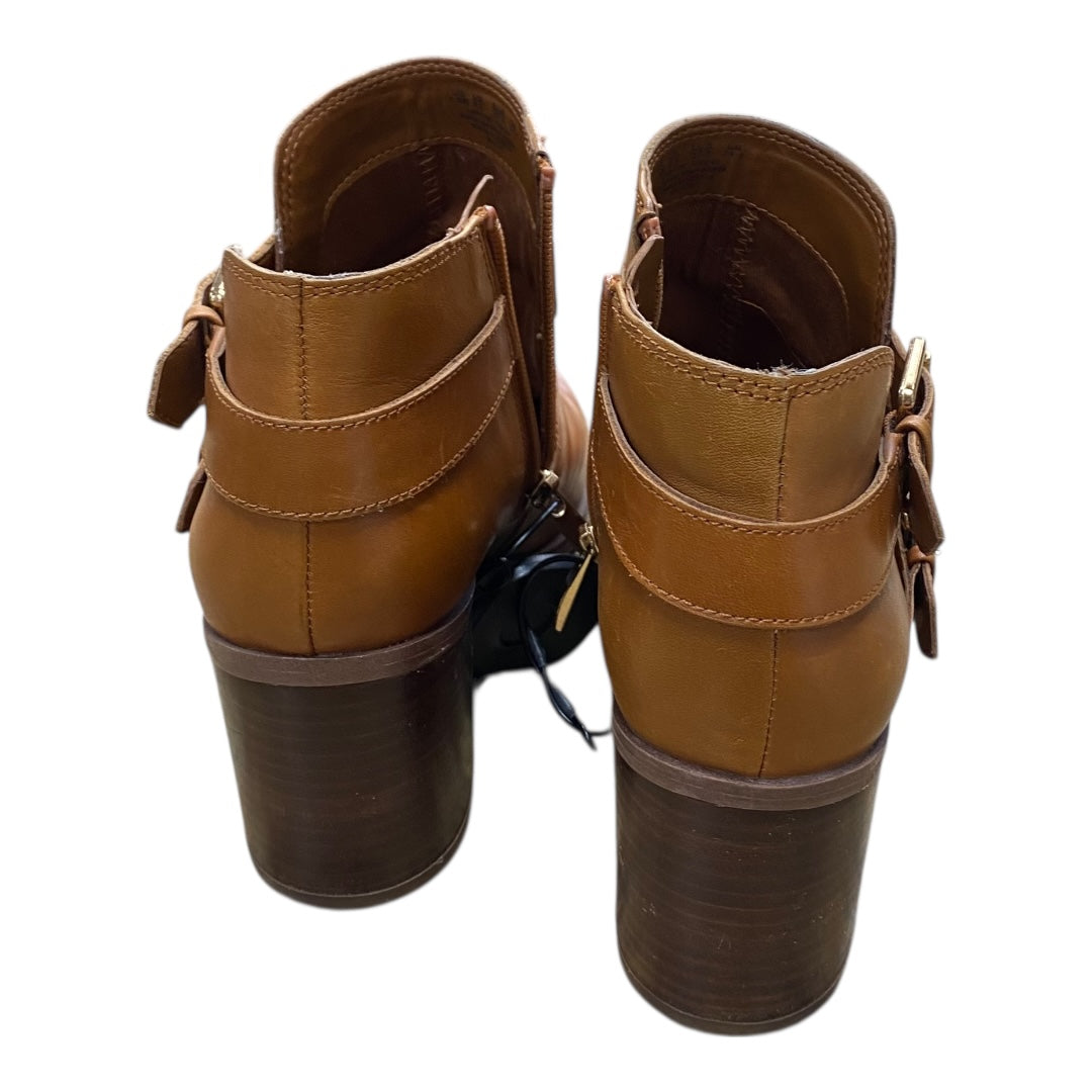Boots Ankle Heels By Franco Sarto In Brown, Size:7.5
