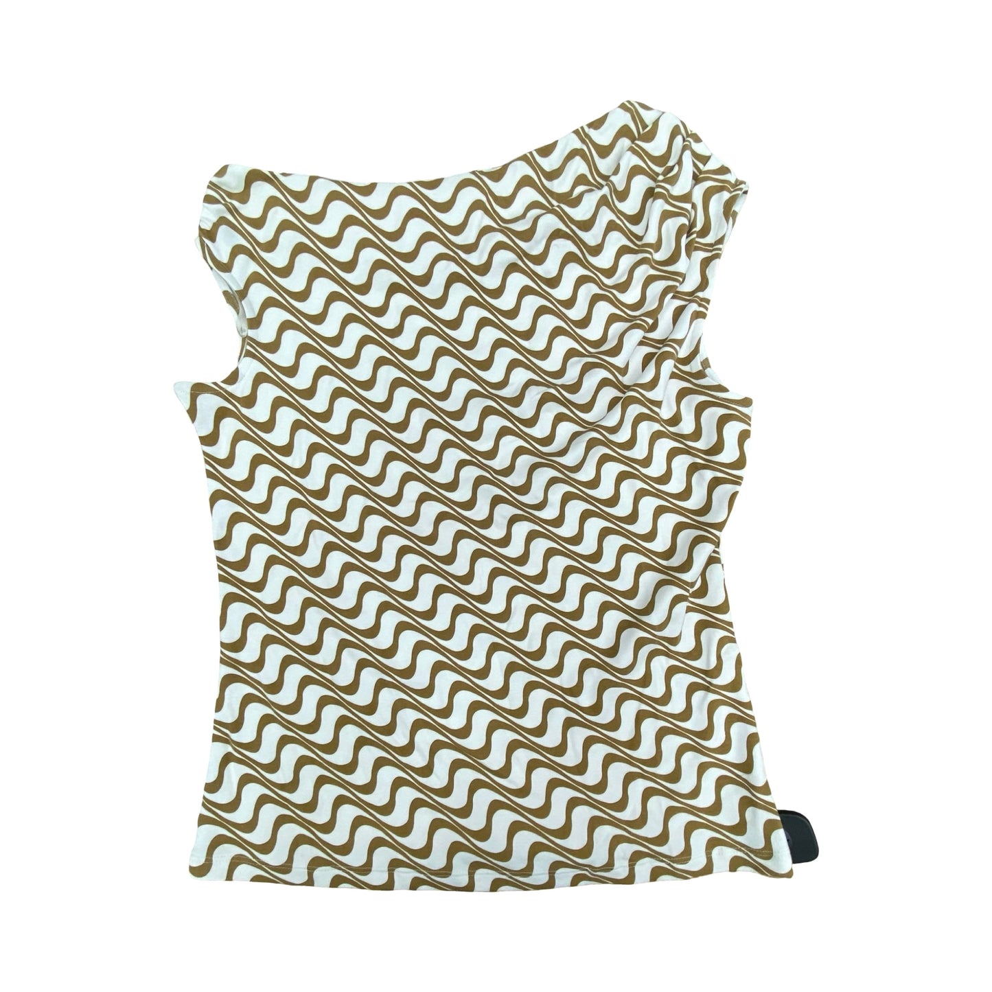 Top Sleeveless By Inc In Brown & White, Size:M