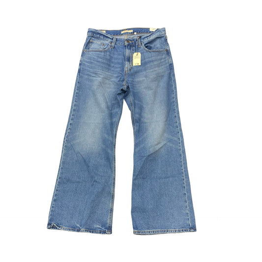 Jeans Wide Leg By Levis In Blue Denim, Size:12