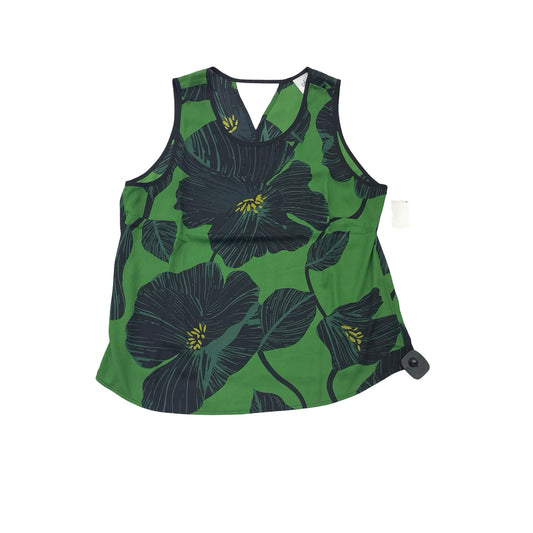 Top Sleeveless By Cabi In Black & Green, Size:L