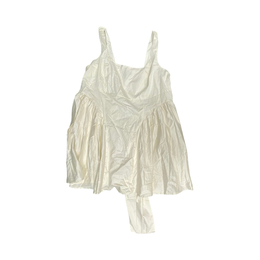 Dress Casual Midi By Eloquii In White, Size:2X