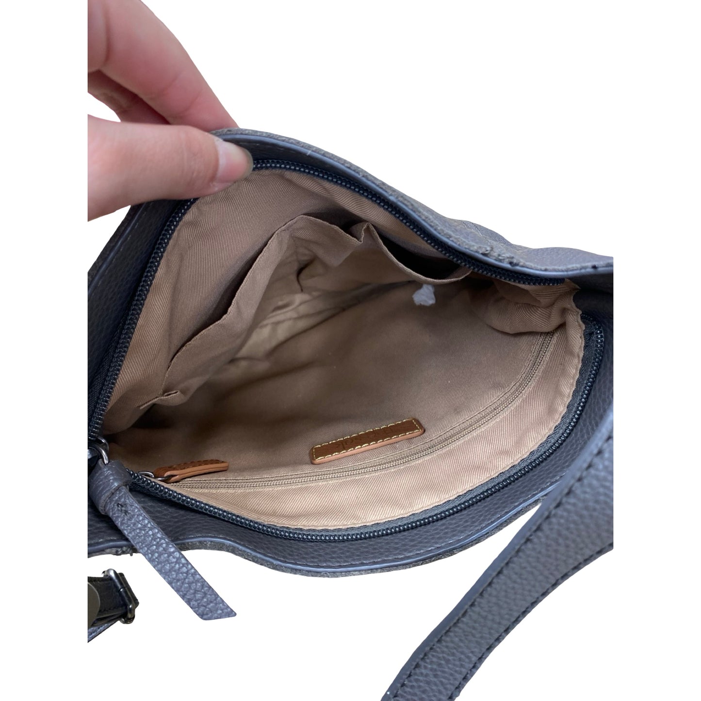 Handbag Leather By The Sak In Grey, Size:Small