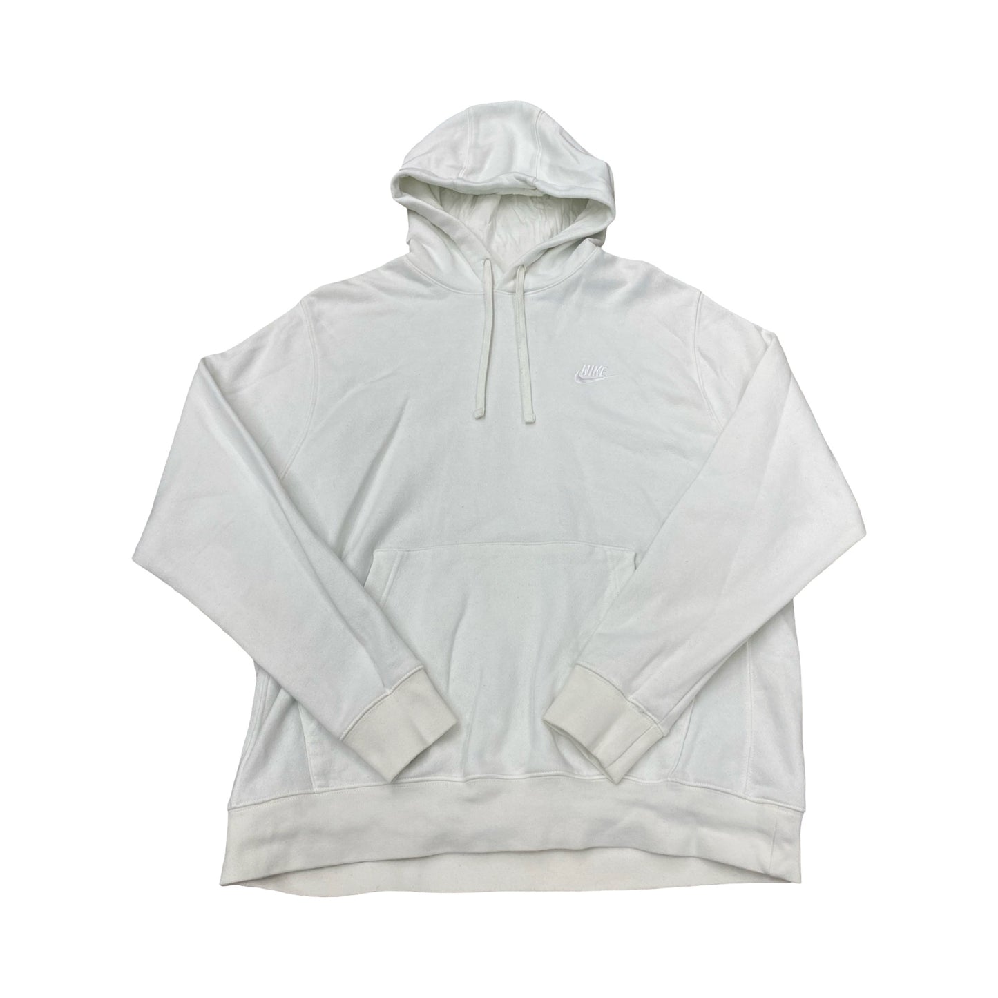 Athletic Sweatshirt Hoodie By Nike In Ivory, Size:L