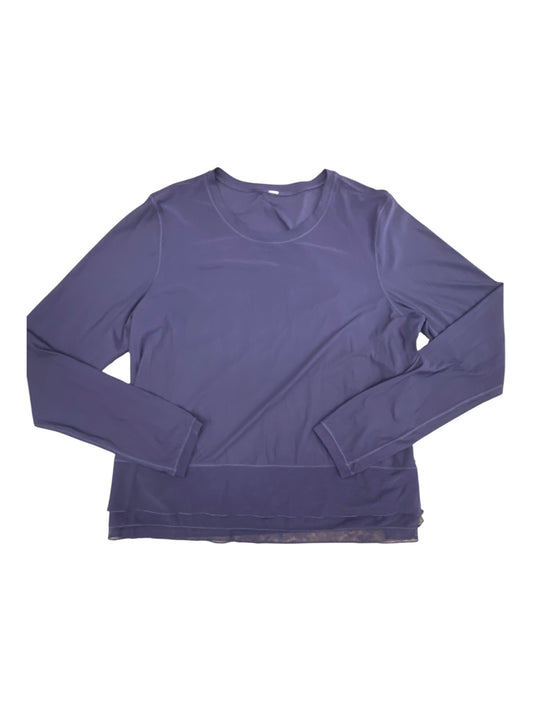 Athletic Top Ls Crewneck By Lululemon In Purple, Size:S