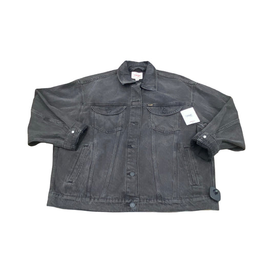 Jacket Denim By Wrangler In Black Denim, Size:M