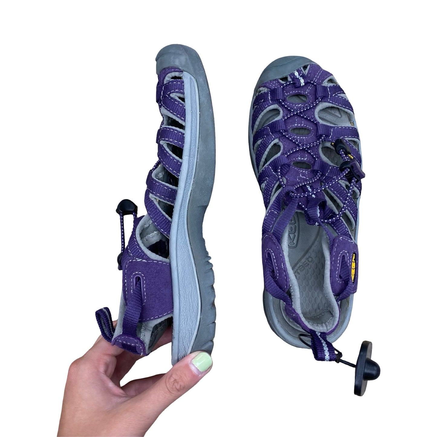 Sandals Flats By Keen In Purple, Size:6.5