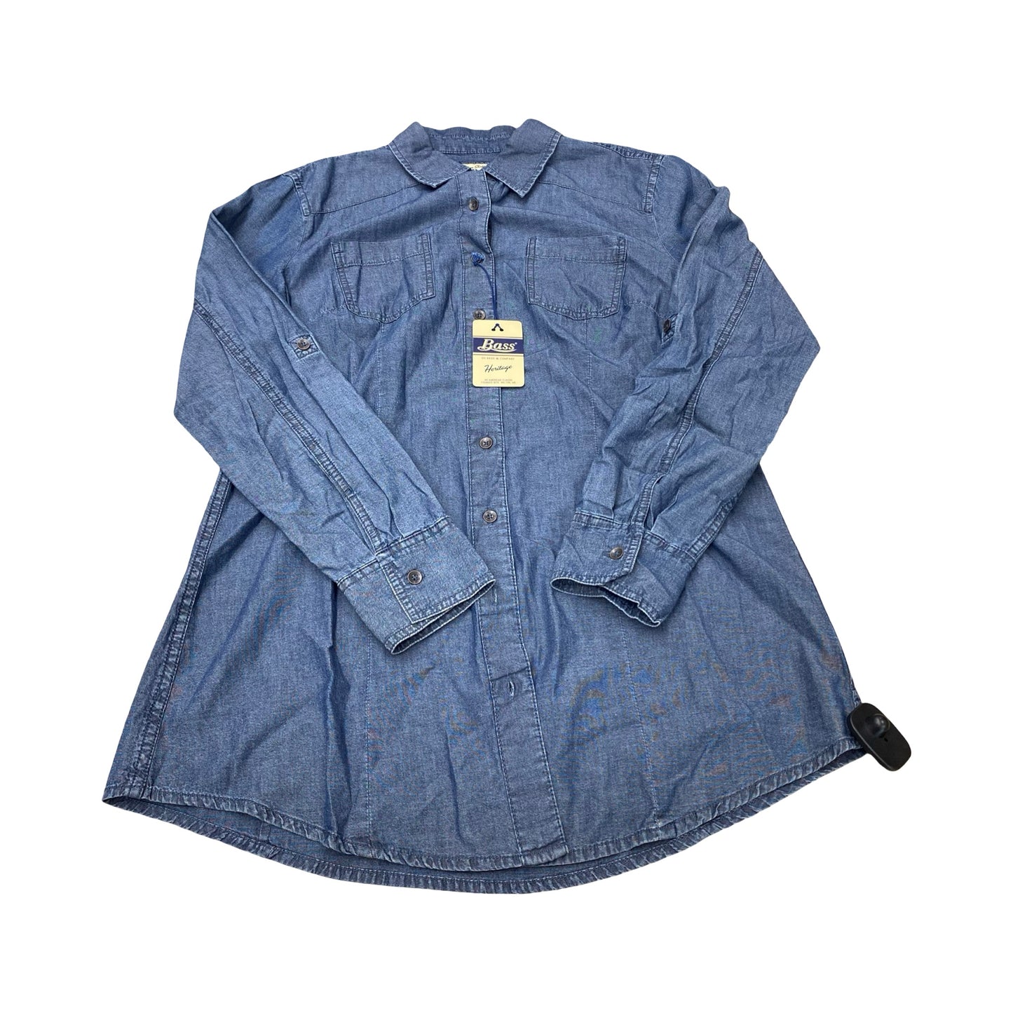 Top Ls By Bass In Blue Denim, Size:S