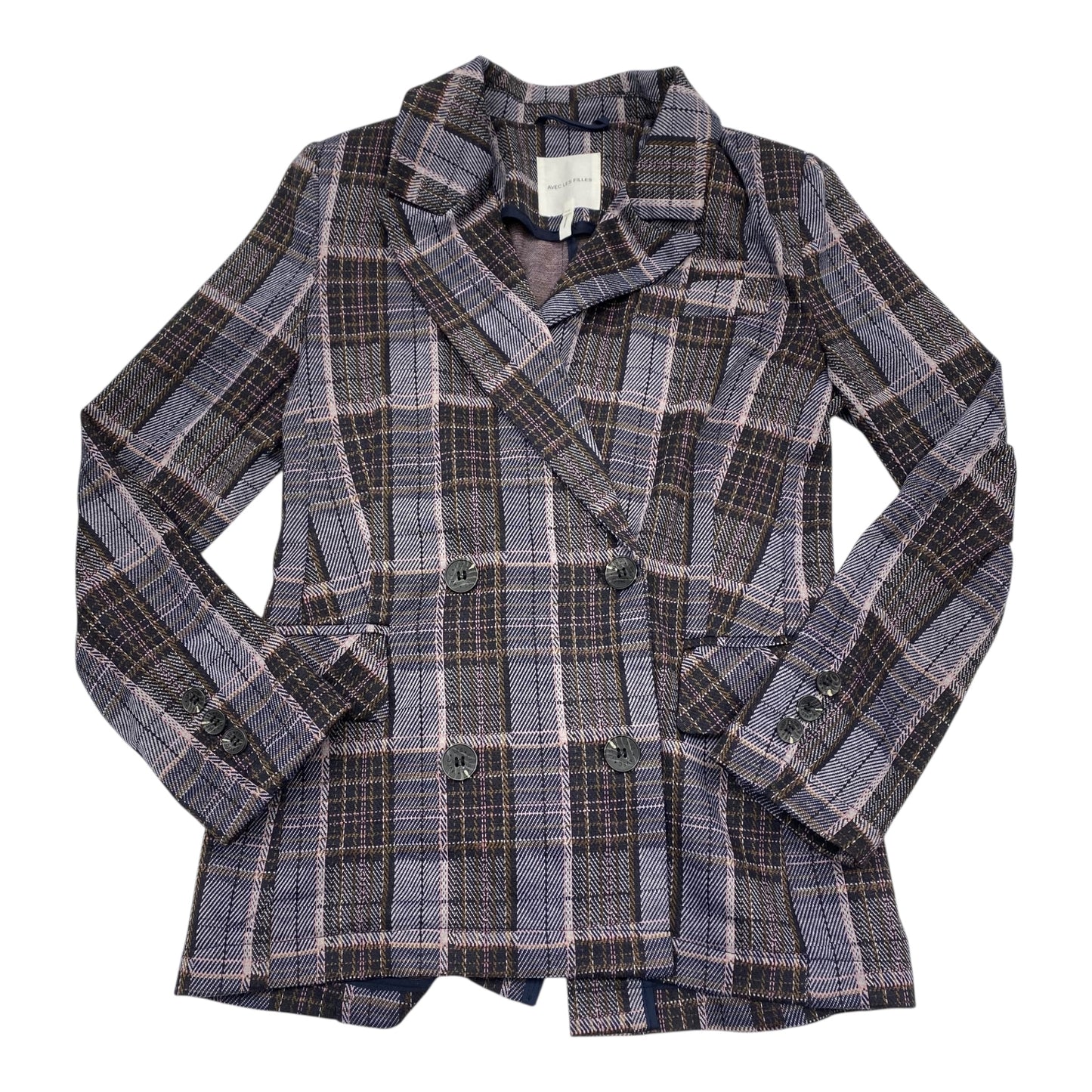 Blazer By Avec Les Filles In Plaid Pattern, Size:Xs
