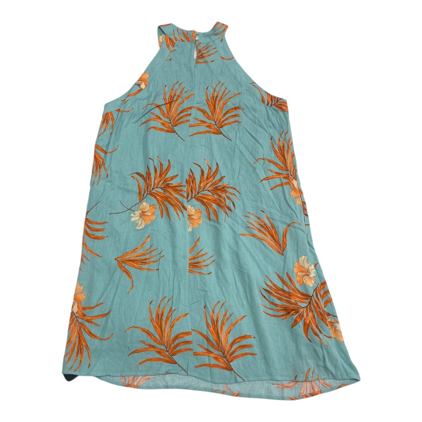 Dress Casual Midi By MAINSTREAM BOUTIQUE In Green & Orange, Size:L