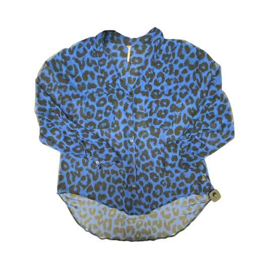 Top Ls By Free People In Black & Blue, Size:L
