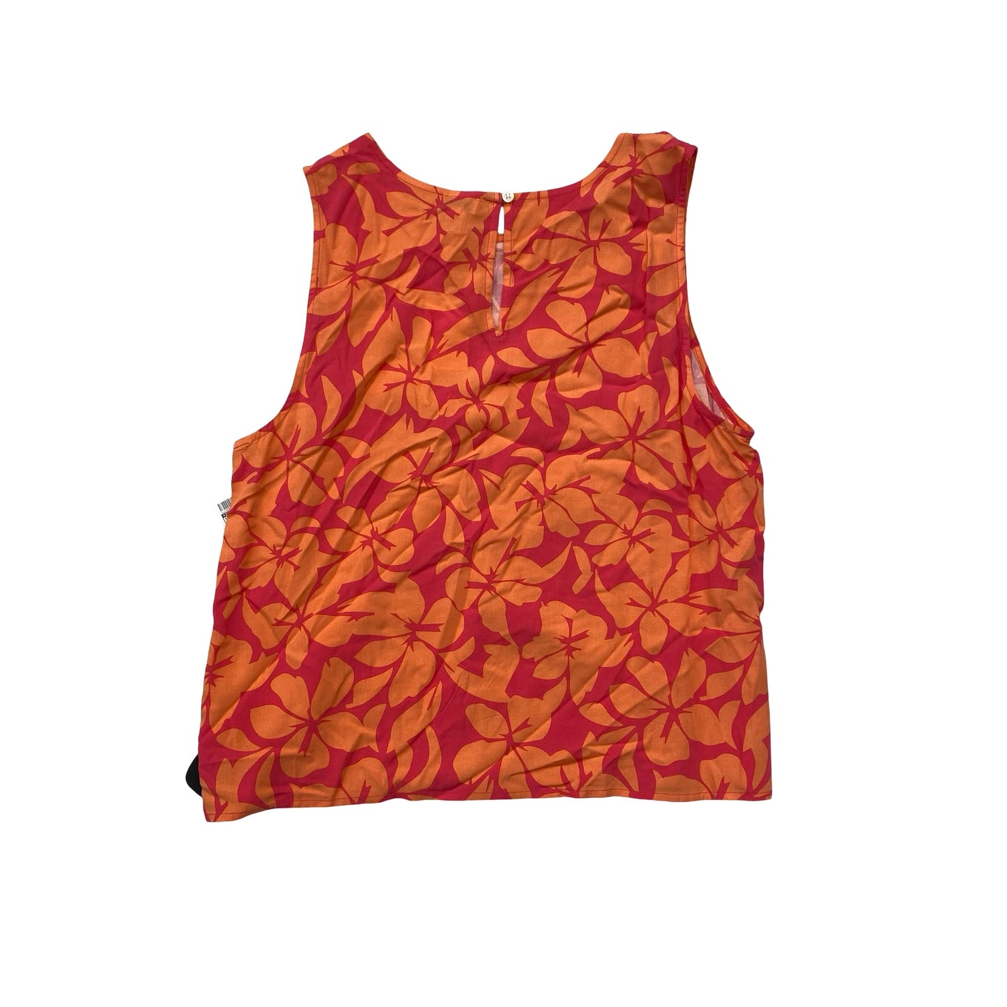 Top Sleeveless By J. Crew In Orange & Pink, Size:M