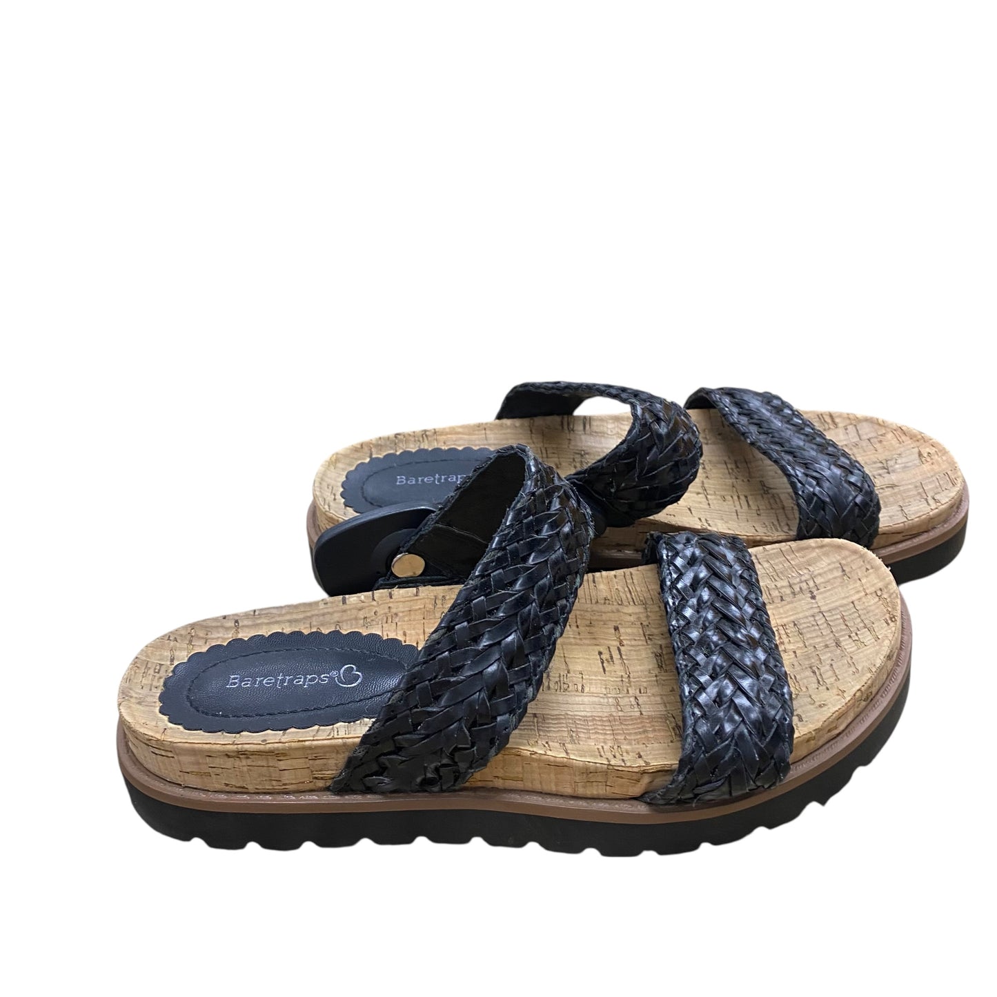 Sandals Flats By Bare Traps In Black, Size:8