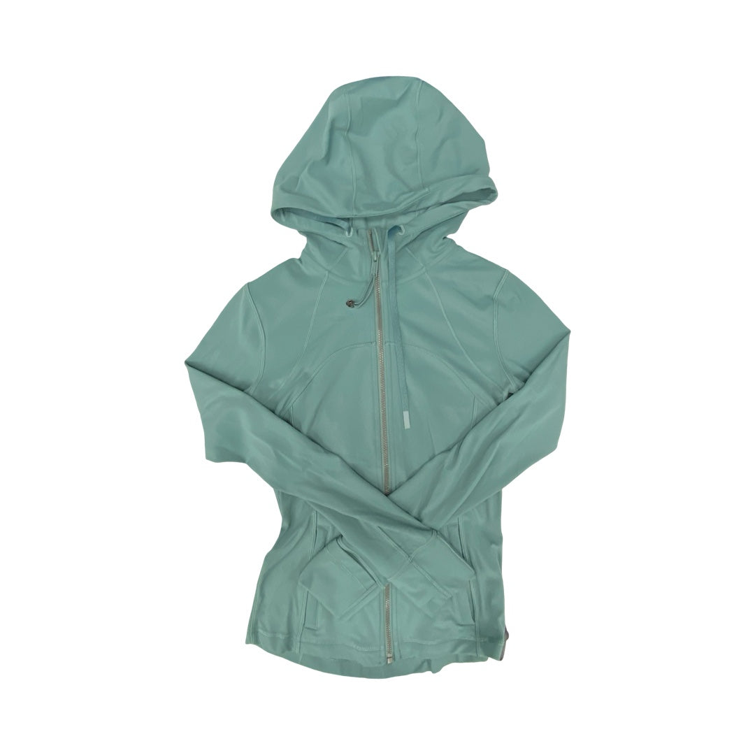 Athletic Jacket By Lululemon In Teal, Size:4