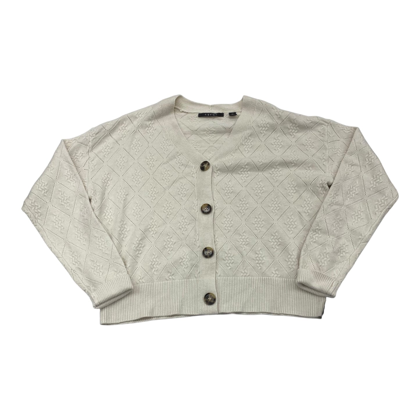Sweater Cardigan By Cyrus In Cream, Size:M