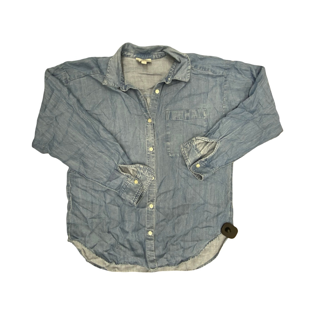 Top Ls By Loft In Blue Denim, Size:S