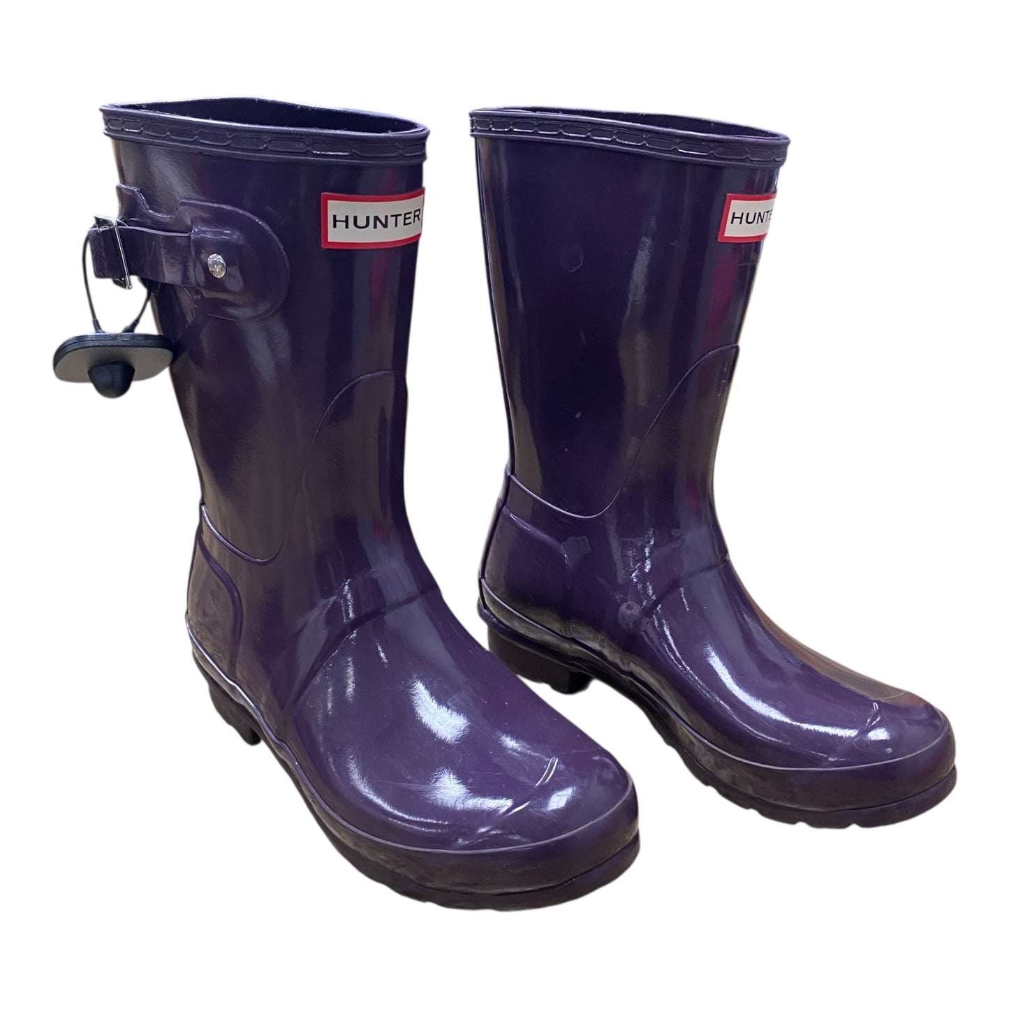 Boots Rain By Hunter In Purple, Size:6